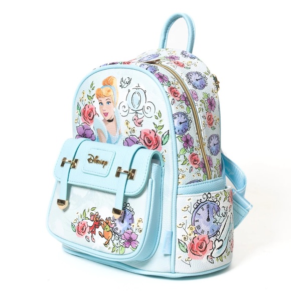 NEW WondaPop Disney Princess Cinderella 11” Vegan Leather Mini Adult Backpack - Picture 3 of 4